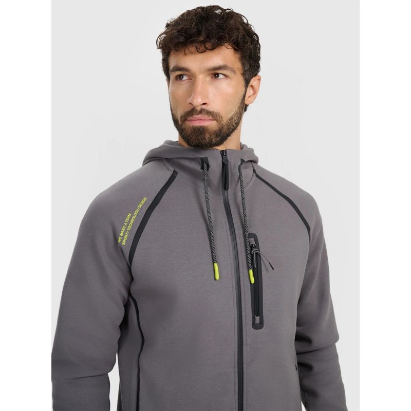 Men's zip-up hooded sweatshirt 4F 4FRAW25TSWSM2456-23S kapucnis pulóver
