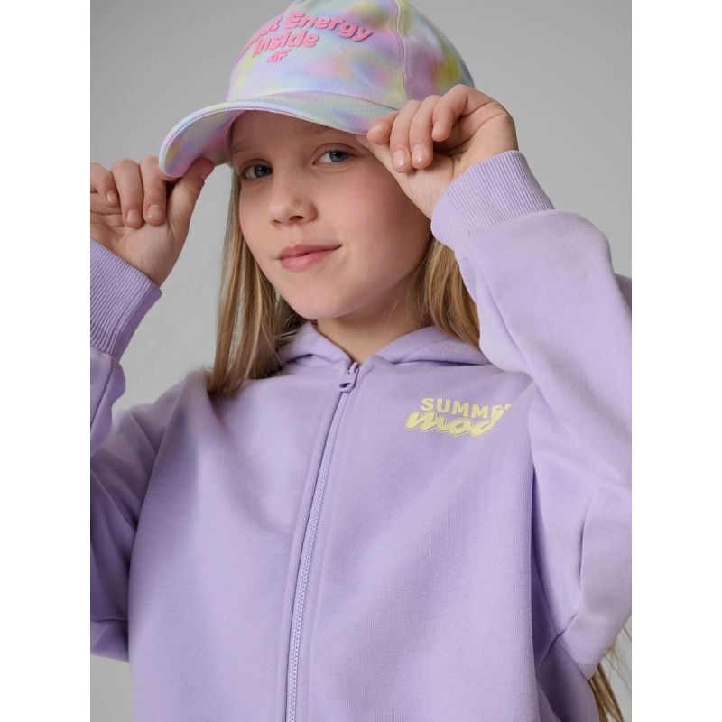 4F Girls' loose sweatshirt with hood 158/164 pulóver