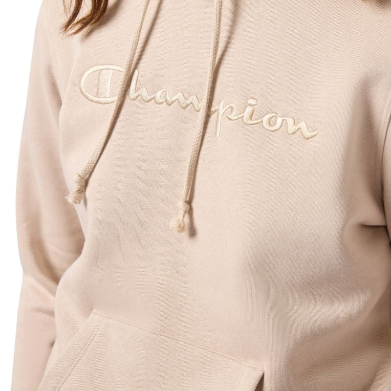 Champion Women's Hooded Sweatshirt Beige 118379 MS099 bézs kapucnis pulóver