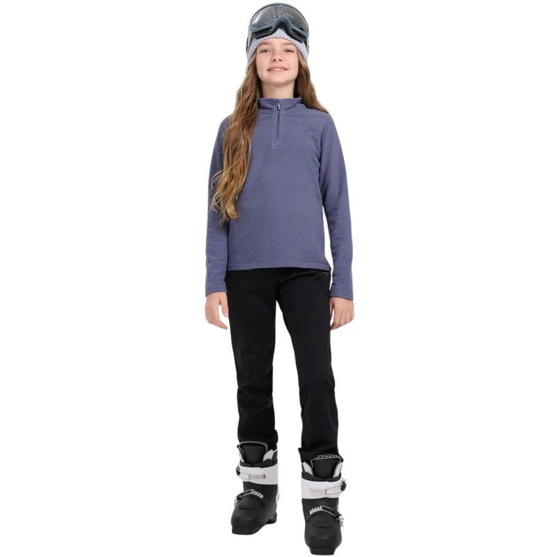 4f Fleece sweatshirt for girls F060 navy blue 4FJWAW25UFLEF060 31S General