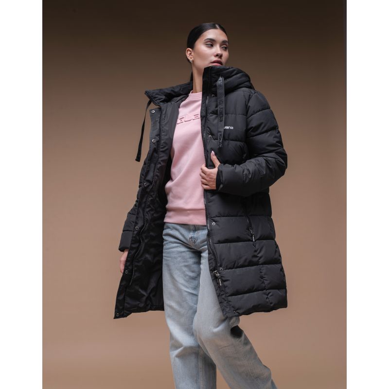 Iguana Quilted Winter Coat Manka W fekete kötött sapka 92800621825