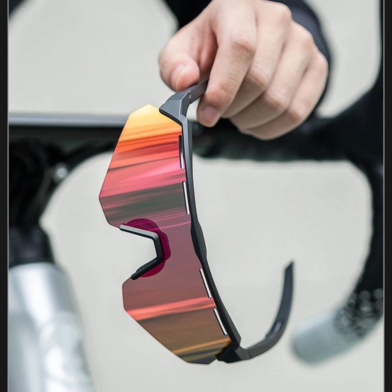 Rockbros Polarized Cycling Glasses with UV Protection and Corrective Insert - Gray szürke glasses, training equipment