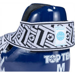 TOP TEN OSTT-PU "SUPERLIGHT PRISM" Foot Protectors (WAKO APPROVED) czerwony+m protectors and knee pads