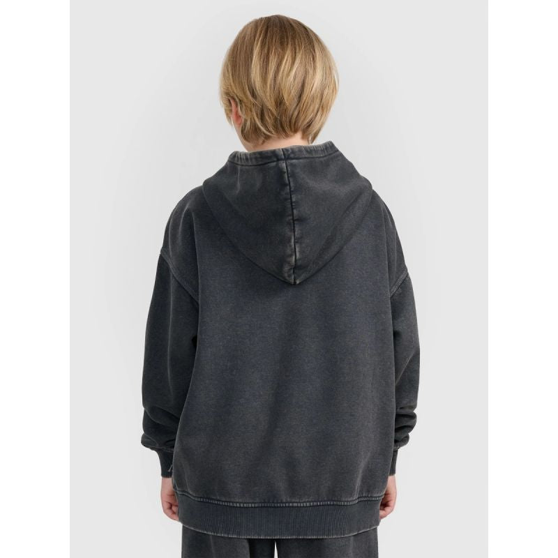 Boy's sweatshirt with hood, open, 4F 4FJRAW25TSWSM2344-22S