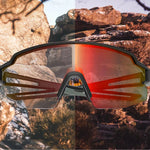 Rockbros Cycling Glasses Photochromic UV Protection with Corrective Insert Orange Lenses - Black narancssárga glasses, training equipment