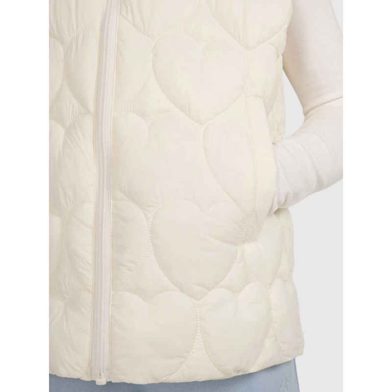 Girls' down vest with synthetic filling 4F 4FJRAW25TVJAF323-11S kabát