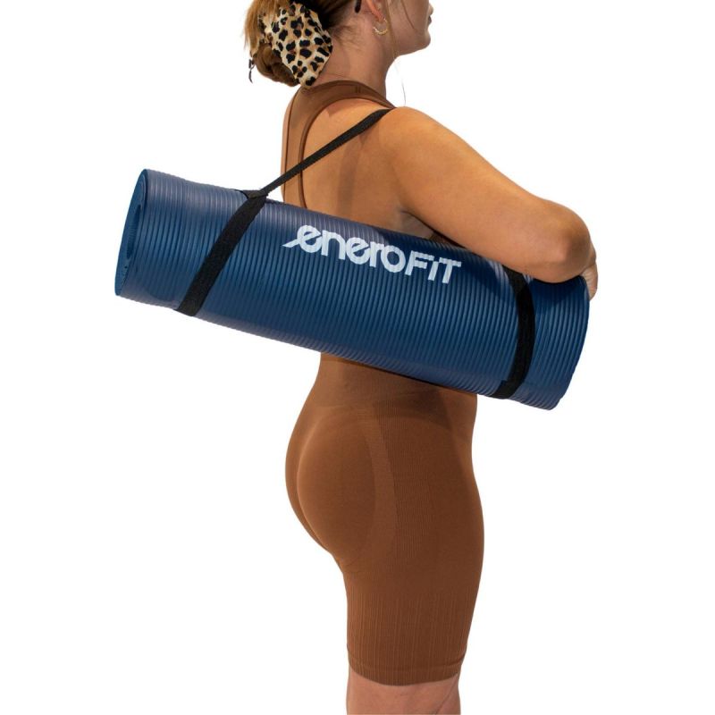 Enero NON-SLIP NBR FITNESS MAT 183 x 60 x 1 CM, + CARRY BAG FIT kék edzőfelszerelés GSP-1066509