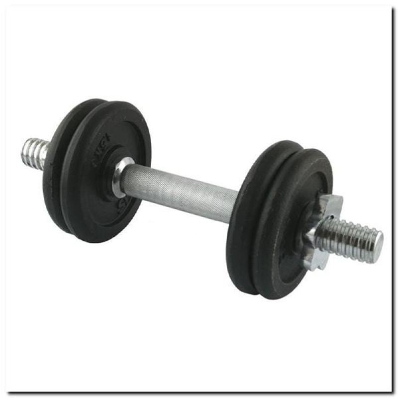 HMS Threaded dumbbell SG01 7 kg fekete edzőfelszerelés 17-59-123