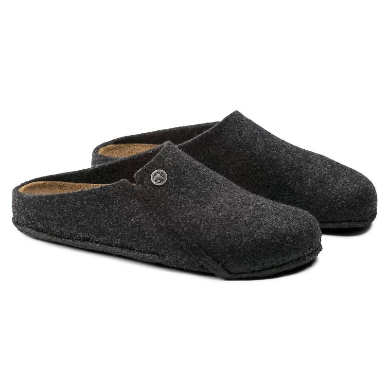 Birkenstock Zermatt Cozy Home Anthracite Wool Felt Slippers Regular Wide (1014938) utcai cipő