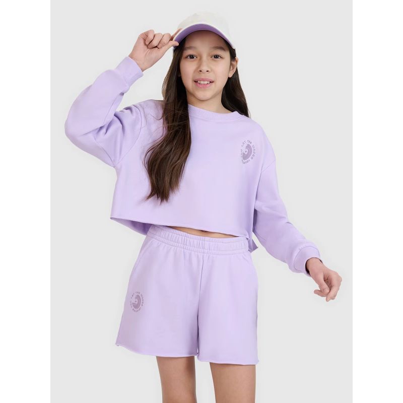 4f Girls' sweatshirt without a hood, 4FJWSS25TSWSF1504-52S General
