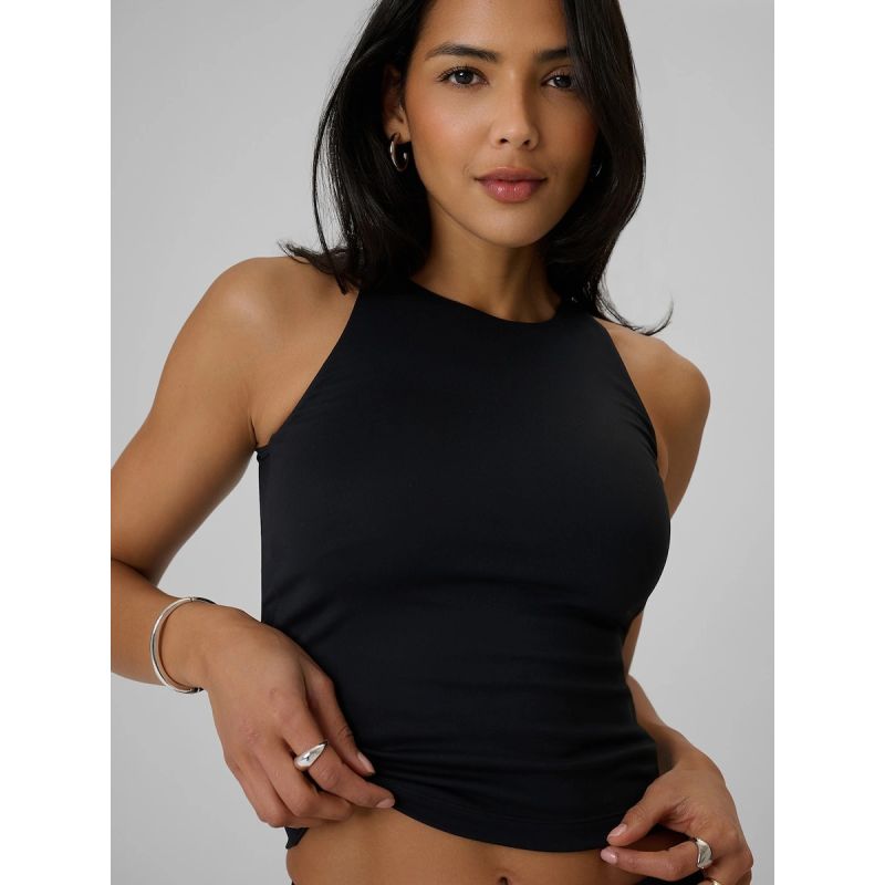 4F Women's sleeveless slim plain t-shirt póló