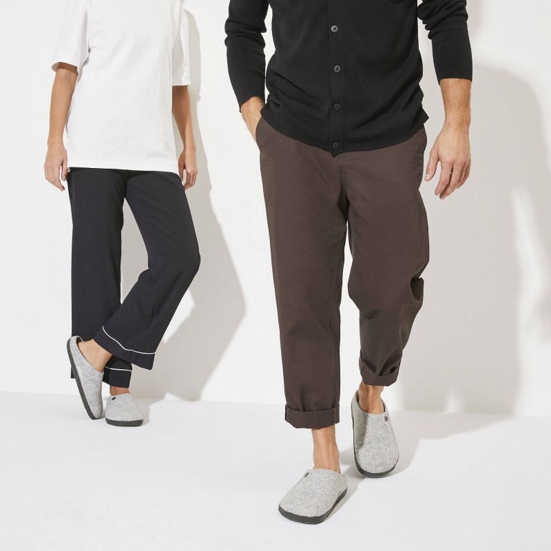 Birkenstock Zermatt Cozy Home Light Gray Wool Felt Slippers Regular Wide (1015080) Egyéb