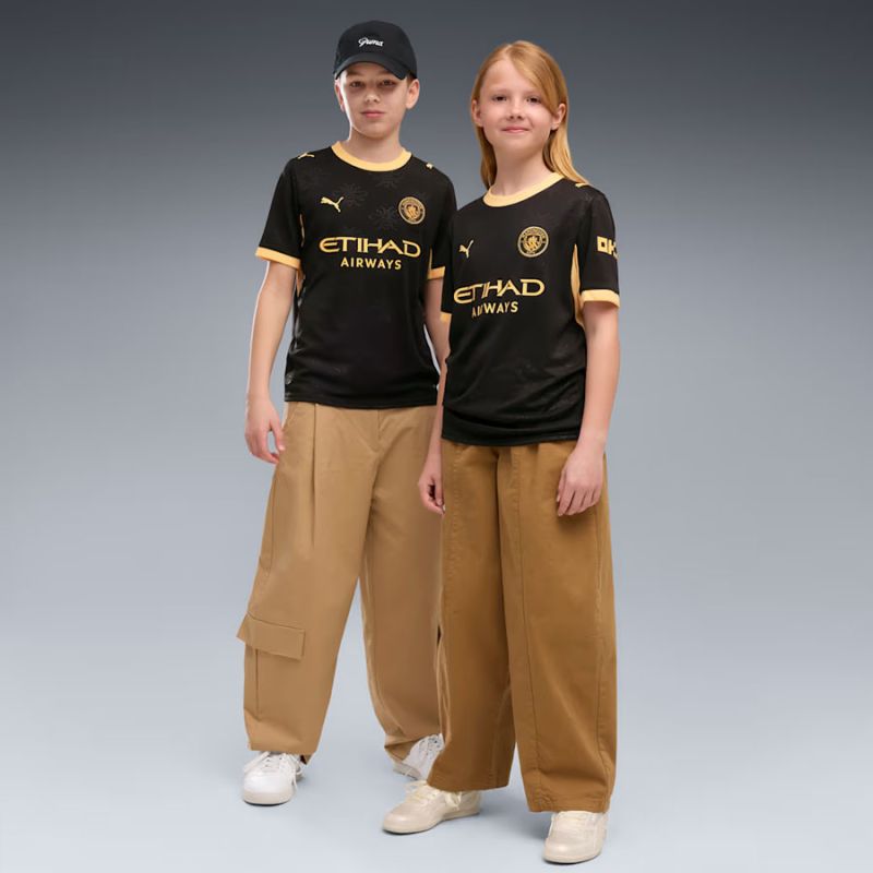 Puma Manchester City Away Replica JSY Junior Jersey fekete póló 784342-03