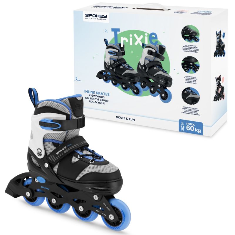 Spokey Trixie Jr SPK-944628 31-34 BK/BL inline skates Cipő
