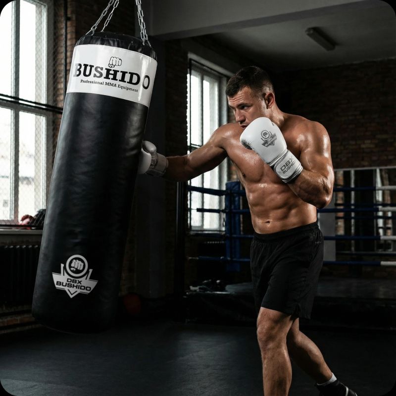DBX Bushido Punching bag - 140 White - 140 cm / 40 kg fehér punching bags