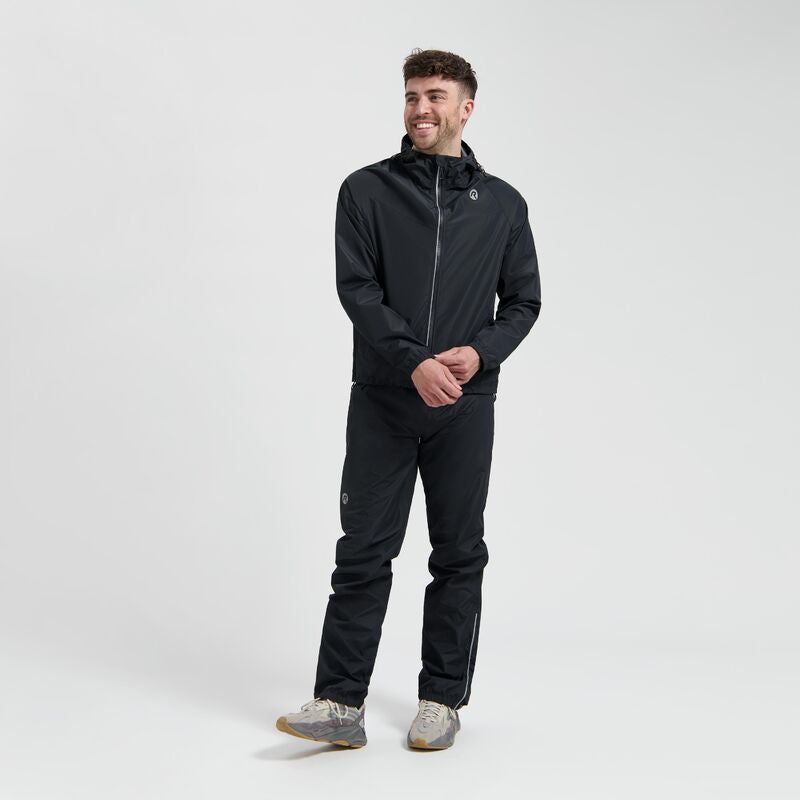 Rogelli CORE Raincoat Set Black 2XL fekete sets
