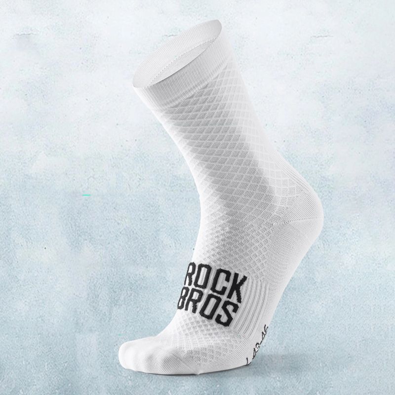 Rockbros 49210016001 ROAD TO SKY Cycling Socks 43-46 cm - White 43-46 cm \ biały ruházat