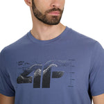 4f Men's T-shirt M2359 denim 4FWAW25TTSHM2359 32S Ruházat