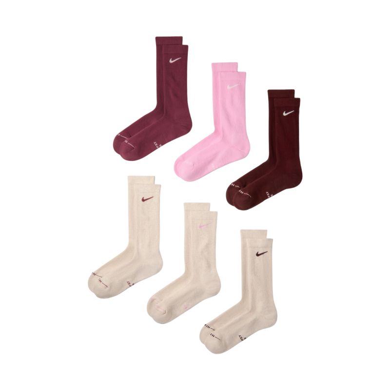 Nike Everyday Elevated Socks, 6 Pairs, Beige, Burgundy, Pink 38-42, 5 zokni HQ8021910