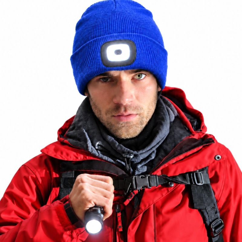 head Hat With 4-Led Headlamp 120 Lm 3 Modes For Tourism kék sapka GSP-1088235