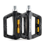 Rockbros Reflective Nylon Bicycle Pedals - Black