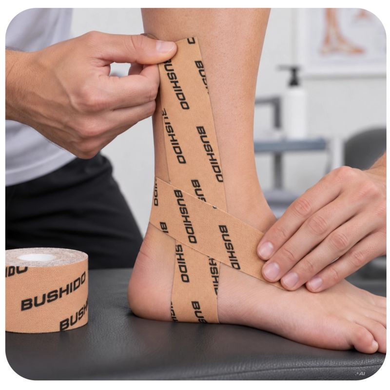 DBX Bushido Kinesiological Tape For Taping 5m Self-Adhesive Beige | czarny || beżowy zokni szalag DBX-TAPE-Brown