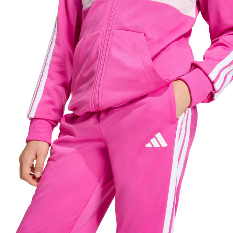 Adidas Seasonal Essentials Tiberio 3-Stripes Tricot Kids’ Tracksuit Pink rózsaszín szett KS5519