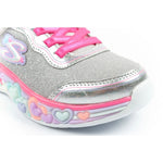 Skechers S Lights LED Children's Velcro for Girls szürke cipő