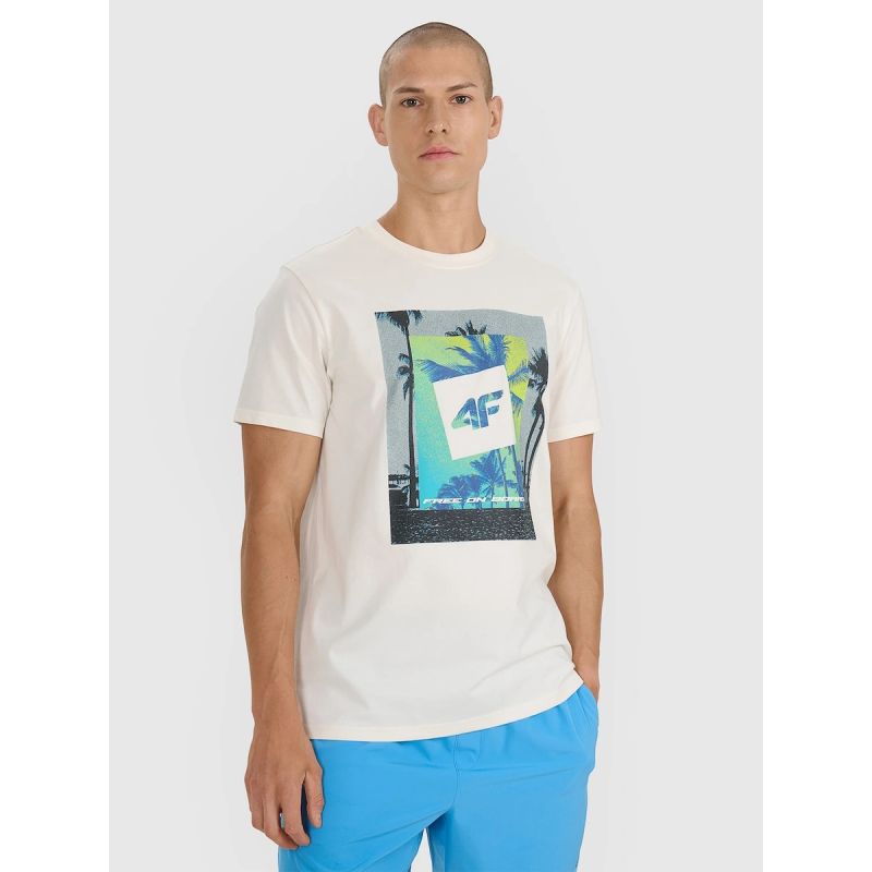 Men's regular printed T-shirt 4F 4FRSS25TTSHM2846-12S póló
