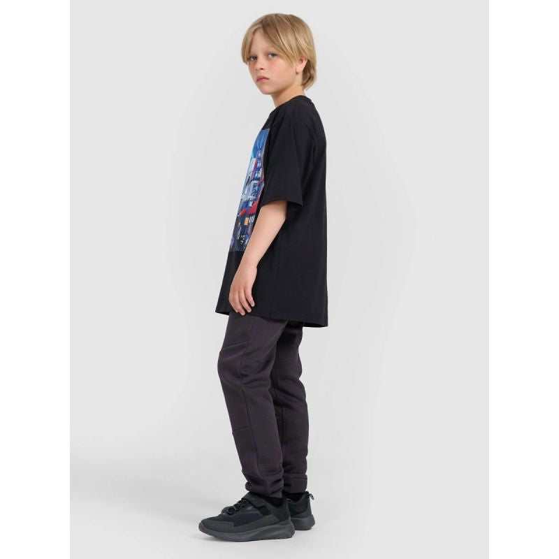 Boy's oversize T-shirt with print 4F 4FJRAW25TTSHM3061-20S
