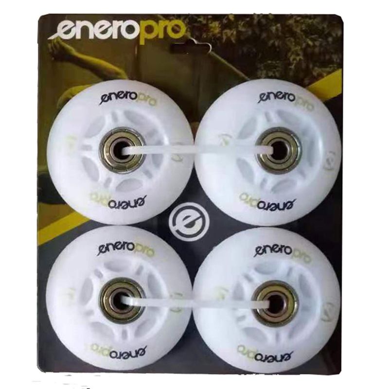 Enero Pro Pu Roller Skate Wheels 64 Mm 4 Pcs With Abec 7 Led Bearings