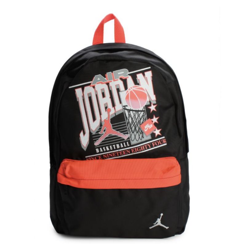 AIR Jordan black red sports school backpack - black uniwersalny hátizsák