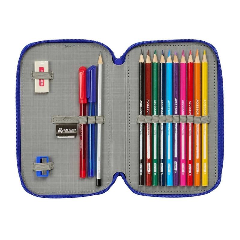 Real Madrid pencil case with accessories double filled pencil case 29 pcs