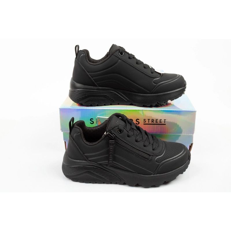 Skechers Uno Lite children's sports fashionable youth fekete utcai cipő 310387L/BBK