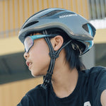 Rockbros TS-42 lightweight bicycle helmet 58-62 cm - titanium tytanowy lights
