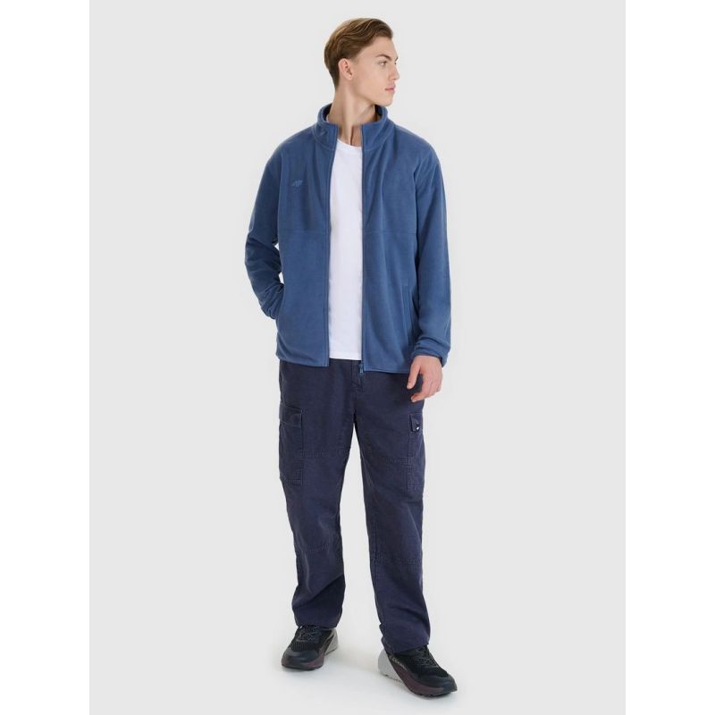 Regular fleece with stand-up collar men's 4F 4FRMM00TFLEM371-31S 2xl kapucnis pulóver