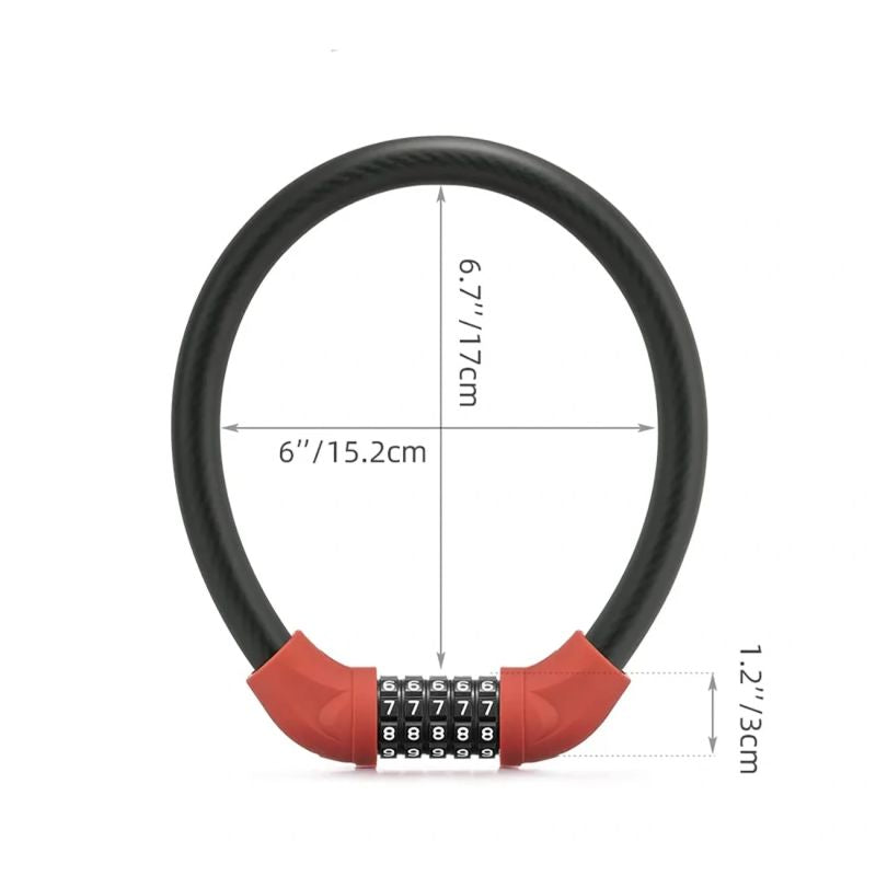 Rockbros bike lock – steel cable, code kerékpár 5907769384219-211813