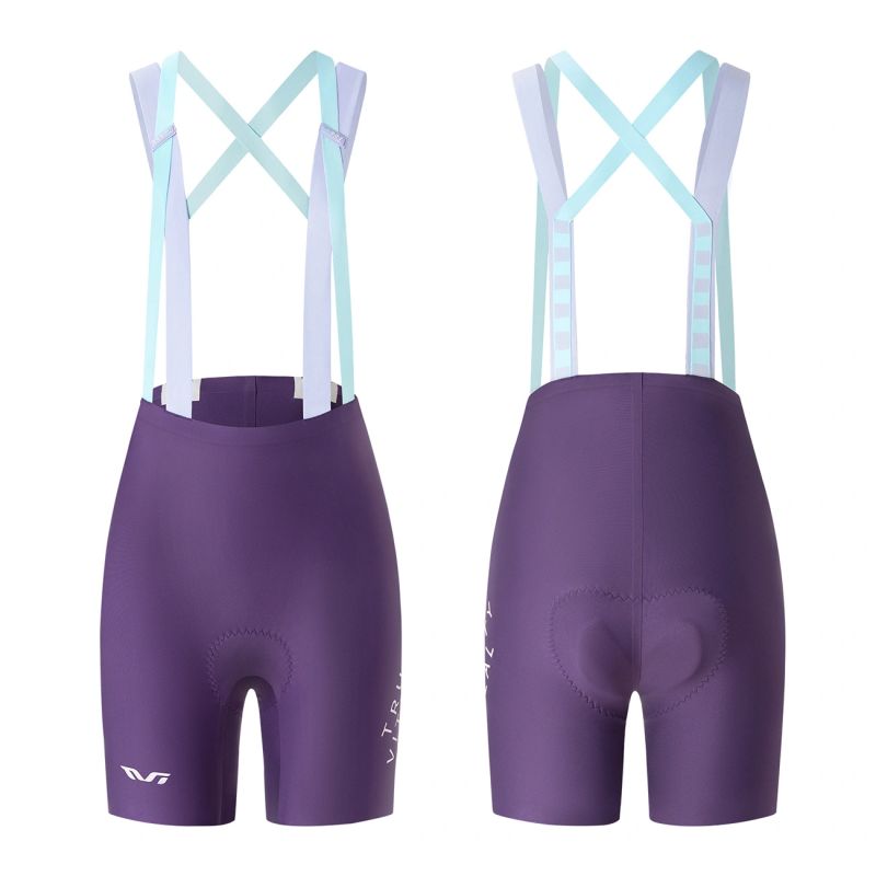 Rockbros TVI Women's Cycling with Bib and Pad Size M - Purple m \ fioletowy rövidnadrág 20210017008-211681