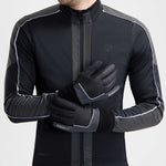 Rogelli ESSENTIAL HIVIS winter gloves 3XL fekete kesztyű