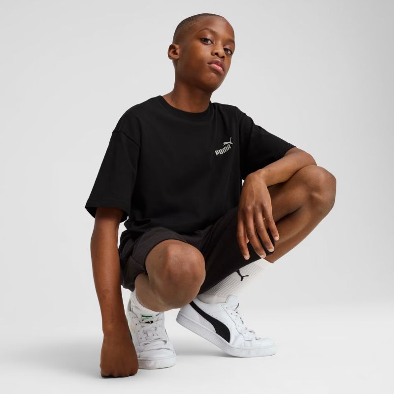 Puma ESS Small No. 1 Logo Relaxed Tee for Kids Black 684920