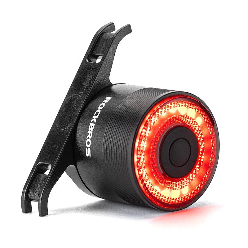 Rockbros Q3 Rear Bike Light with Smart Stop System - Black fekete lights, tourist equipment