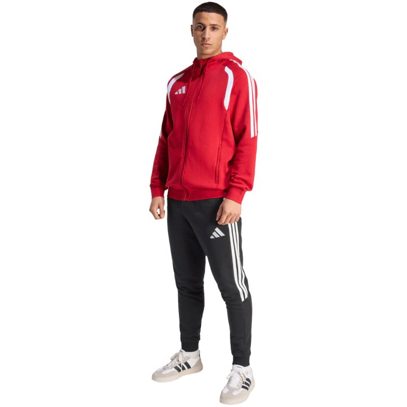 Men's adidas Tiro 26 League Sweat Full Zip Hoodie red KF9106 piros kapucnis pulóver