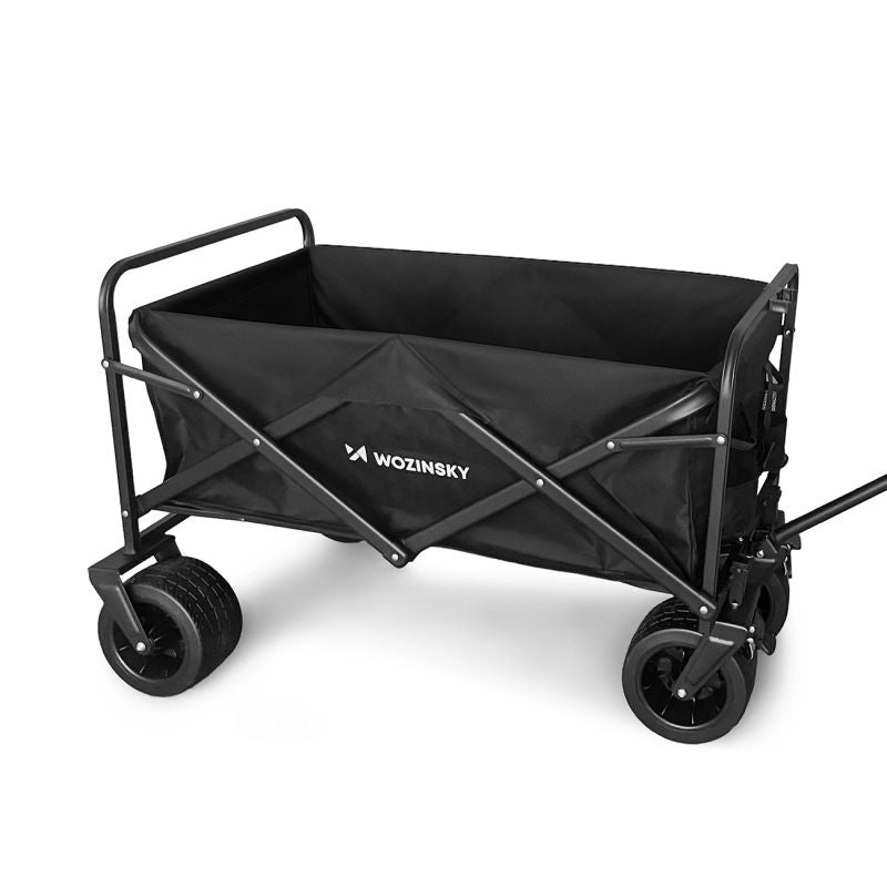 Wozinsky WZP-100 beach, tourist, garden trolley, durable, wide wheels, with safety net up to - black fekete elektronika 304004-197497