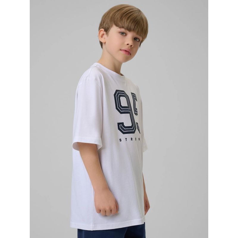 4F Boy's loose T-shirt with print 158/164 póló 4FJRSS26TTSHM3786-10S