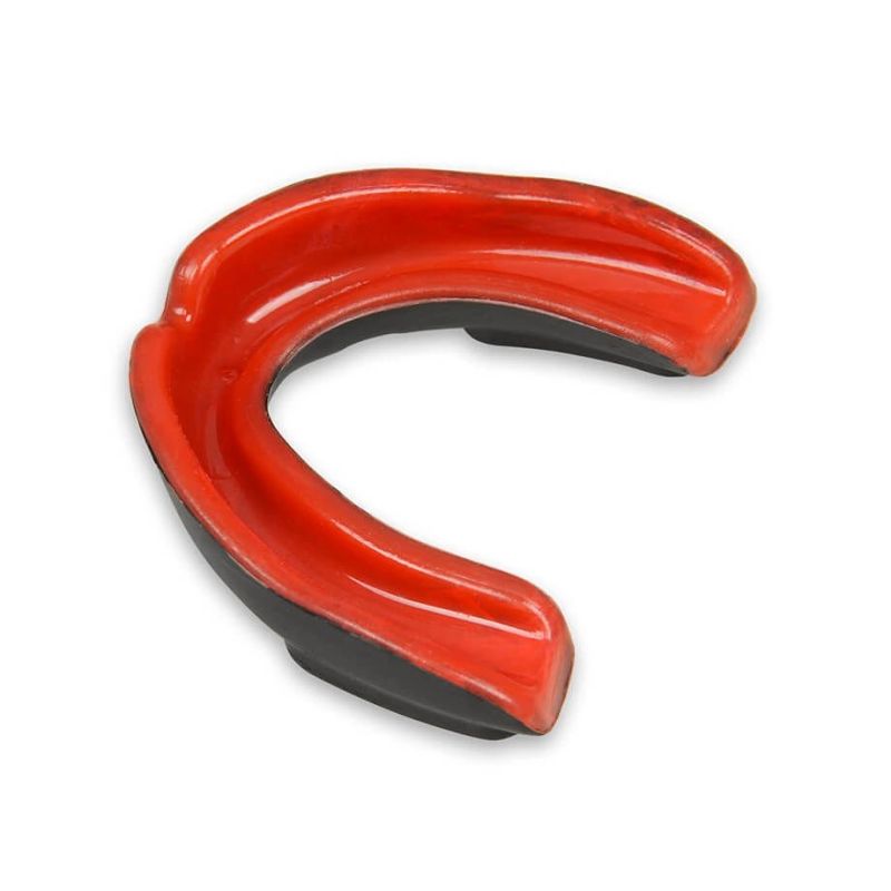 DBX Bushido Gel Mouthguard + Box - Black and Red | GelTech dla dzieci protectors and knee pads