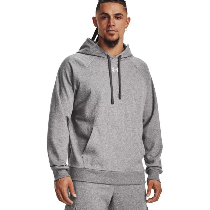 Under Armour Men’s Rival Fleece Hoodie grey 1379757 025 szürke férfi kapucnis pulóver 143587L