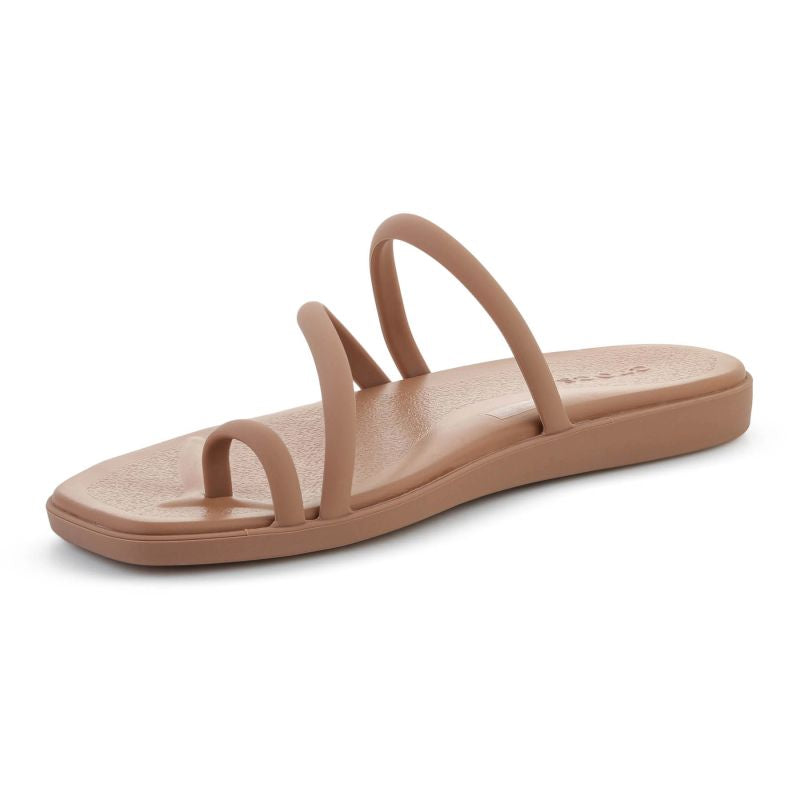 Crocs Miami Toe Loop Sandal In Milk Chocolate