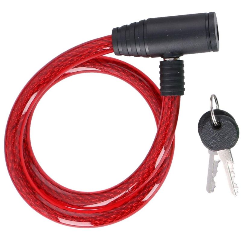 Dunlop SPIRAL BIKE LOCK WITH KEY 1. - RED piros kiegészítő GSP-1042466