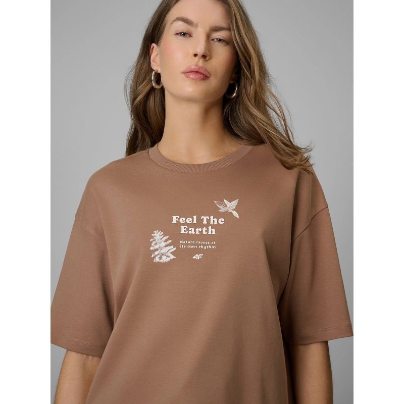 4F Women's regular printed T-shirt póló 4FRSS26TTSHF3704-83S