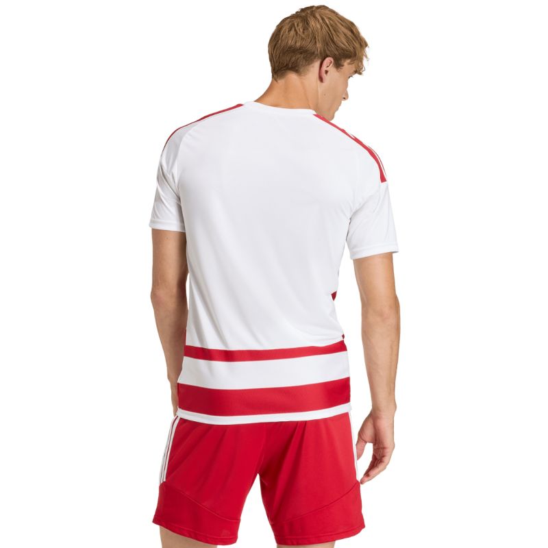 Adidas Men's Hooped 26 Jersey White-Red piros férfi póló KF3388